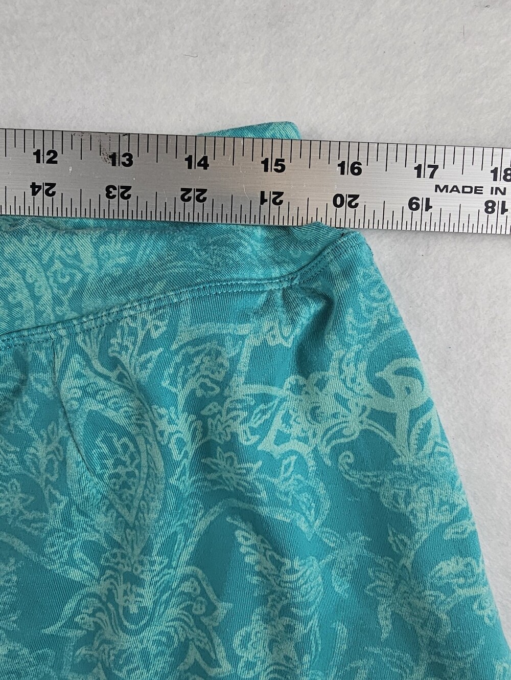 Title Nine Floral Scroll Dream Skort Teal Green Paisley Large Tennis Golf Pickle - Picture 7 of 9